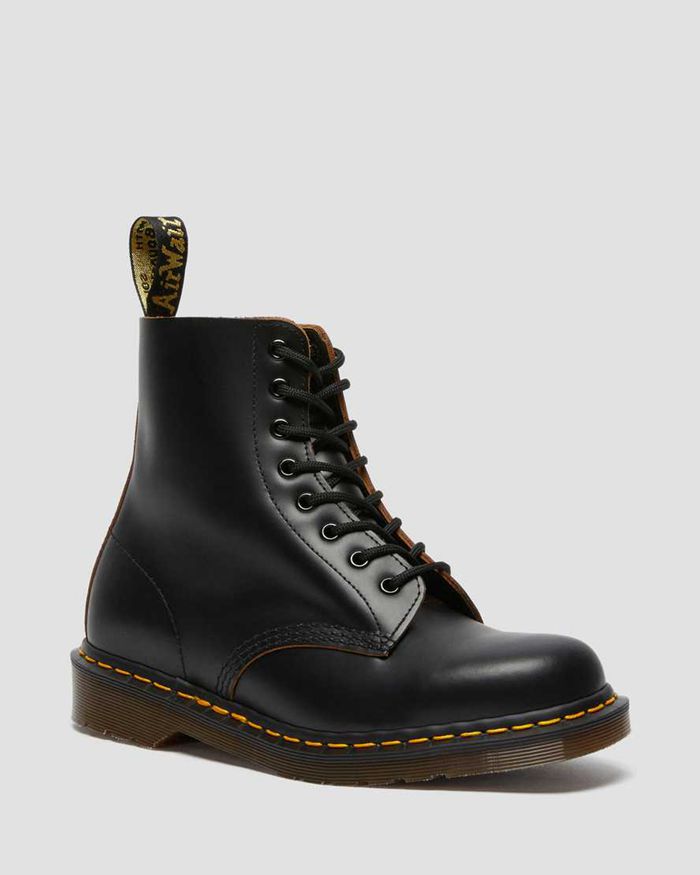 Dr Martens Vintersko Herre Svart 1460 Vintage Made In England Lace Up 7395VWYOA